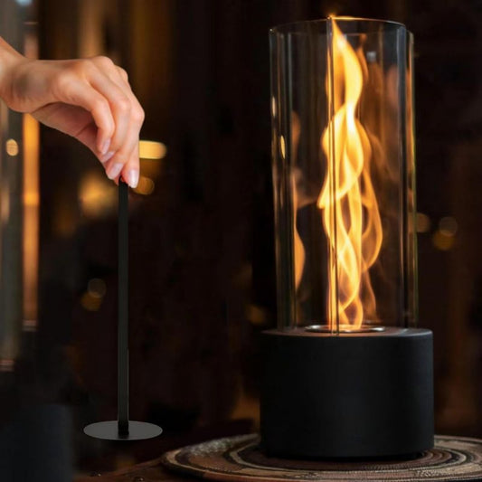 Tornado Flame Tabletop Fireplace – Portable Bio Ethanol Fire Pit with Swirling Flame | Smokeless Indoor Ambience